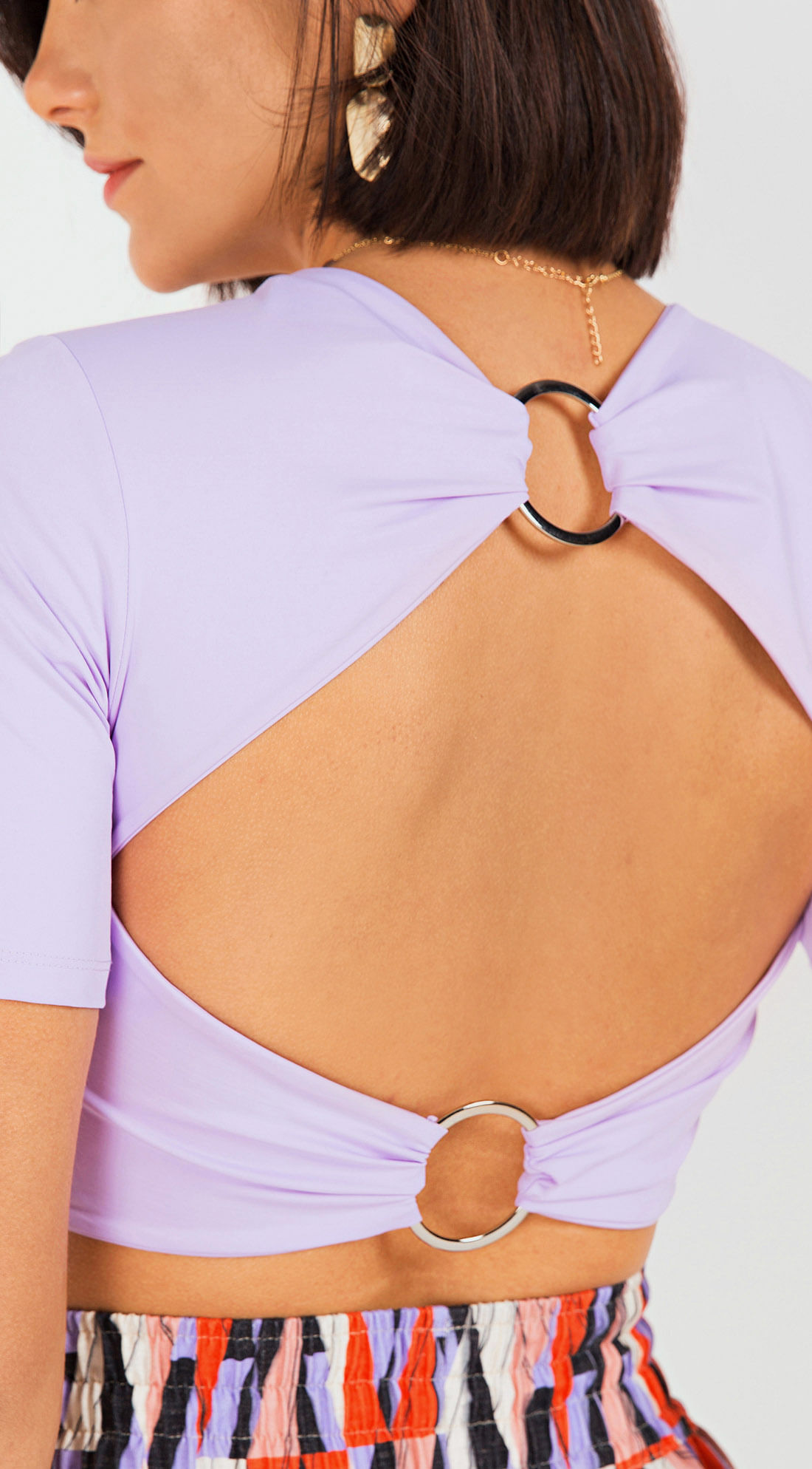 blusa decote redondo morena rosa