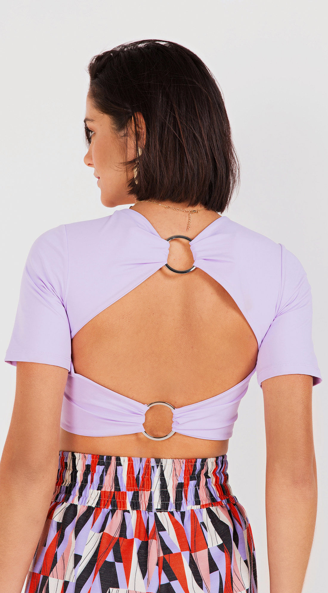 blusa decote redondo morena rosa